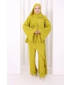 Çapraz Tunik Üçlü Takım 8037 Yağ Yeşili