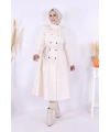 Çıt Çıt Düğme Detay Kaban 70035 Taş