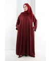 Çıt Çıt Düğmeli Ferace 70023 Bordo