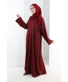 Çıt Çıt Düğmeli Ferace 70023 Bordo