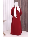 Çizgi Detaylı Ferace 6011 Bordo