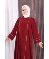 Çizgi Detaylı Ferace 6011 Bordo