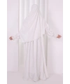 Dantel Detaylı Namaz Elbise 6095 Ekru