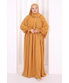 Dantel Detaylı Namaz Elbise 6095 Hardal