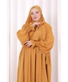 Dantel Detaylı Namaz Elbise 6095 Hardal
