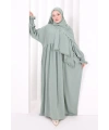 Dantel Detaylı Namaz Elbise 6095 Mint