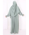 Dantel Detaylı Namaz Elbise 6095 Mint