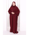 Dantel Detaylı Namaz Elbise 6095 Mürdüm