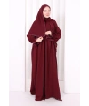 Dantel Detaylı Namaz Elbise 6095 Mürdüm