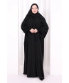 Dantel Detaylı Namaz Elbise 6095 Siyah