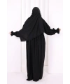 Dantel Detaylı Namaz Elbise 6095 Siyah