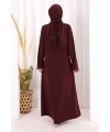 Danteli Şallı Abaya Şal Hediyelidir! 7069 Bordo
