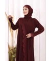 Danteli Şallı Abaya Şal Hediyelidir! 7069 Bordo
