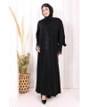 Danteli Şallı Abaya Şal Hediyelidir! 7069 Siyah