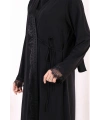 Danteli Şallı Abaya Şal Hediyelidir! 7069 Siyah