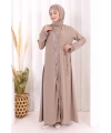 Danteli Şallı Abaya Şal Hediyelidir! 7069 Vizon