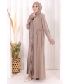 Danteli Şallı Abaya Şal Hediyelidir! 7069 Vizon