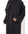 Dantelli Namaz Feracesi 6093 Siyah