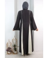 Dubai Biyeli Fermuarlı Ferace 7050 Duman