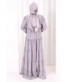 Dubai Katlı Salaş Elbise 6023 Gri