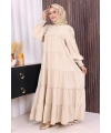 Dubai Katlı Salaş Elbise 6023 Taş