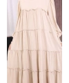 Dubai Katlı Salaş Elbise 6023 Taş
