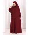 Dubai Sufleli Elbise Takım 6044 Mürdüm