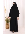 Dubai Sufleli Elbise Takım 6044 Siyah
