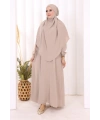 Dubai Sufleli Elbise Takım 6044 Vizon