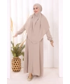Dubai Sufleli Elbise Takım 6044 Vizon