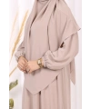 Dubai Sufleli Elbise Takım 6044 Vizon