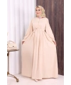Düğme Detay Elbise 6055 Taş