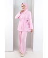 Düğme Detay İkili Takım 8711 Pembe