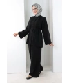 Düğme Detay İkili Takım 8711 Siyah