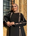 Düğme Detaylı Elbise 3919 Siyah