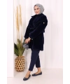 Düğmeli Kaban 70059 Lacivert