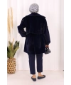 Düğmeli Kaban 70059 Lacivert