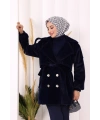 Düğmeli Kaban 70059 Lacivert