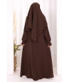 Eşarplı Elbise 6059 Kahverengi