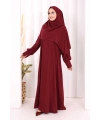 Eşarplı Elbise 6059 Mürdüm