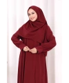 Eşarplı Elbise 6059 Mürdüm