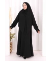 Eşarplı Elbise 6059 Siyah