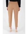 Fermuarlı Cep Detaylı Kalem Pantolon 0201 Taba