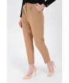 Fermuarlı Cep Detaylı Kalem Pantolon 0201 Taba