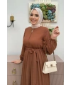 Fermuarlı Ferace 6001 Taba
