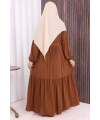 Fermuarlı Ferace 6001 Taba