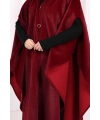 Foks Kumaş Kapşonlu Panço 70130 Bordo