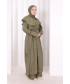 Geniş Yakalı İkili Takım 8036 Haki