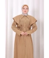 Geniş Yakalı İkili Takım 8036 Taba