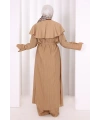 Geniş Yakalı İkili Takım 8036 Taba